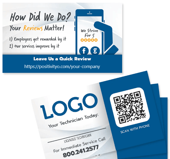 PositivityO - Reputation Management - Business Card QR
